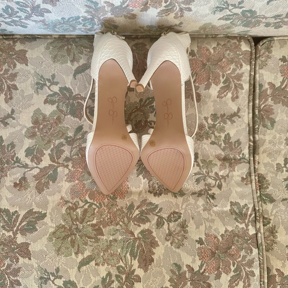 New Jessica Simpson Peliea Pumps White Size 8.5 - Picture 6 of 8